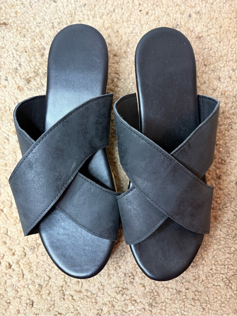 SHEIN Black Crisscross Slide Sandals for Women